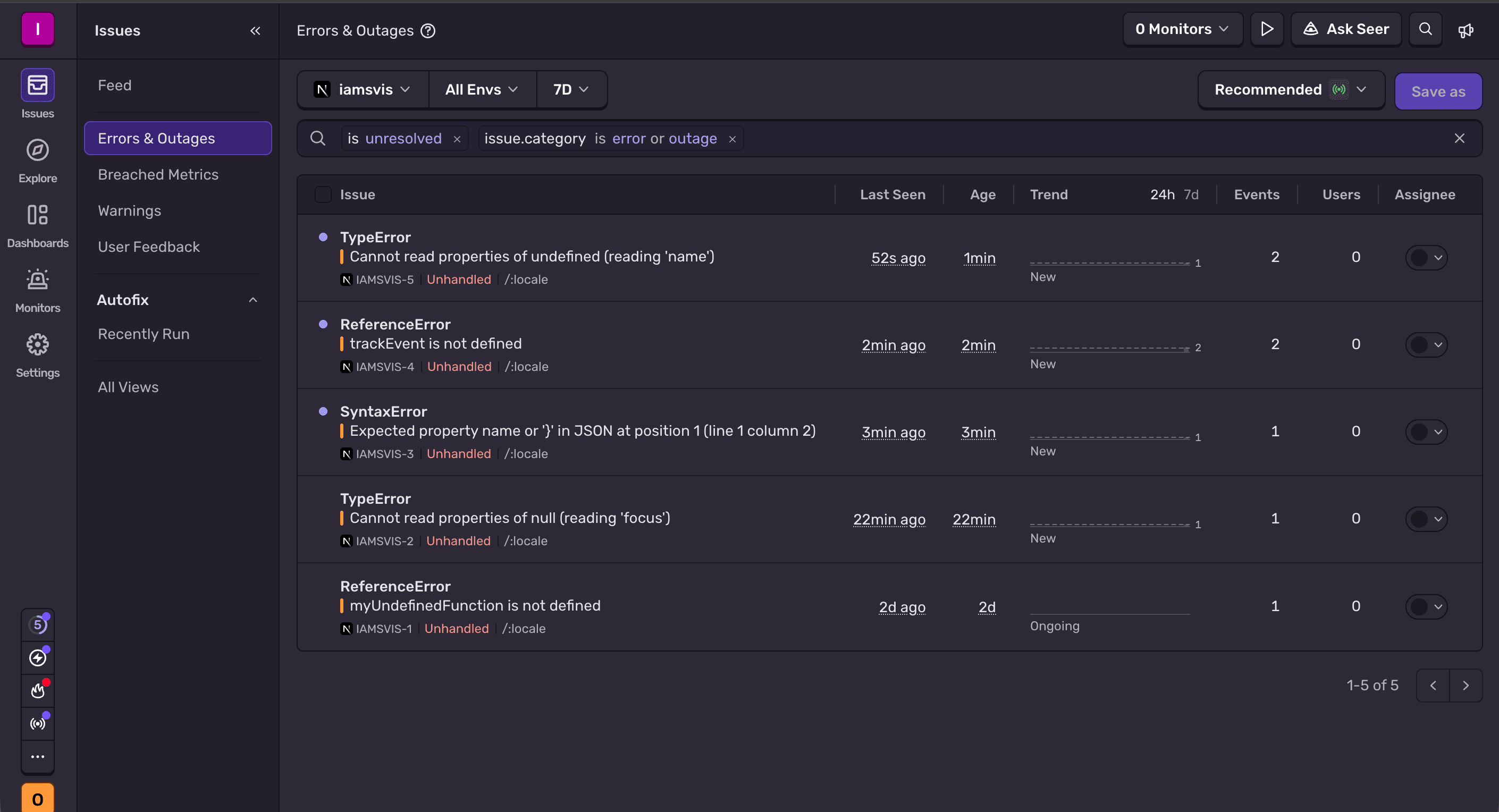 Error Logging 1